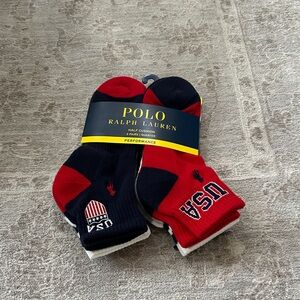 Polo by Ralph Lauren Men's Half Cushion Quarter Socks. 6 pairs. NWT’s.